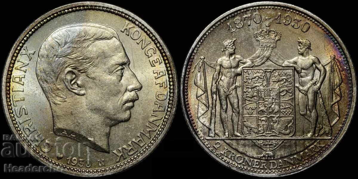 2 coroane Danemarca 1930 (argint)