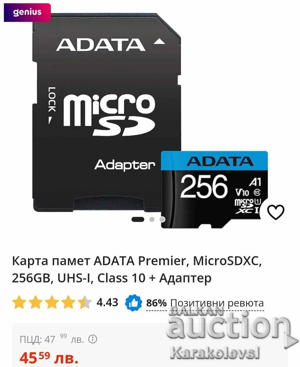 Memory card ADATA 256 gb Brand new!