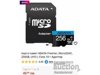 Memory card ADATA 256 gb Brand new!