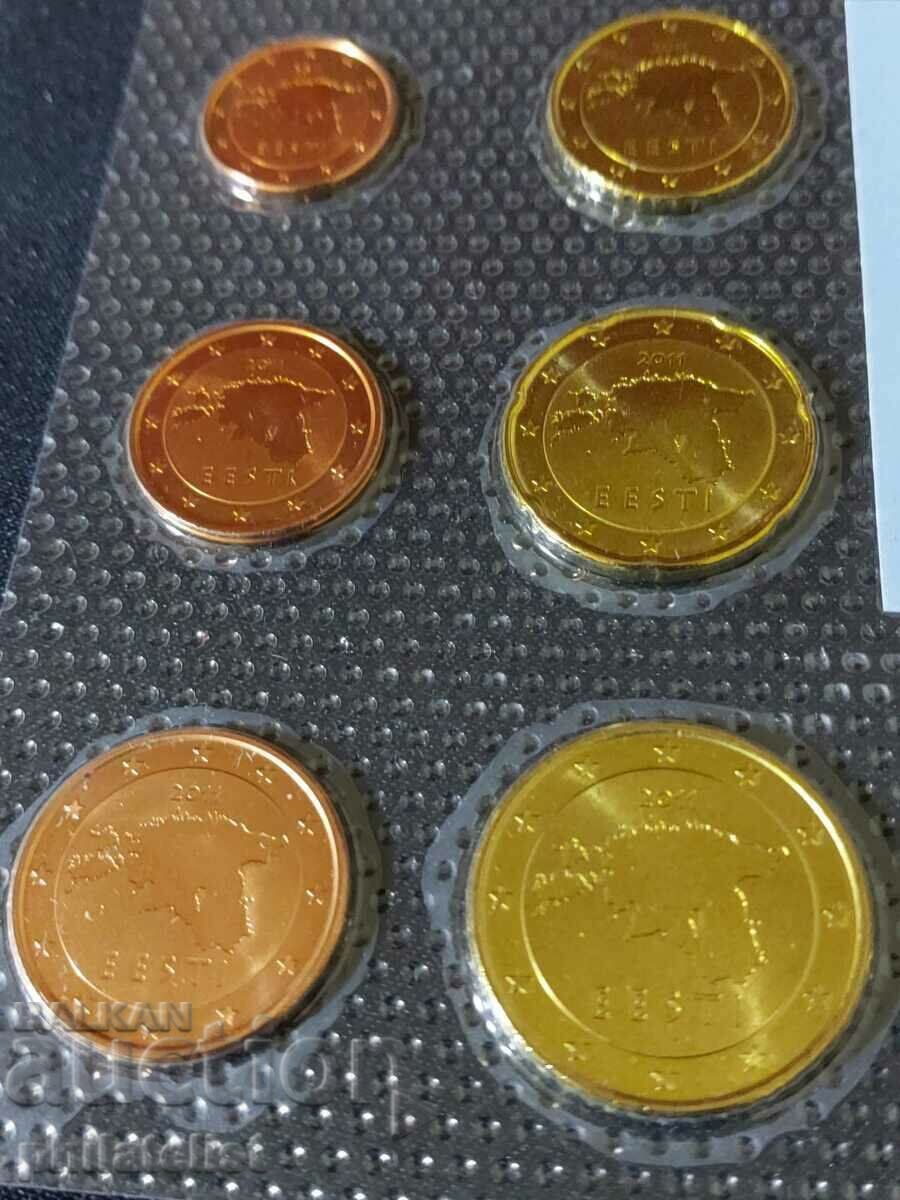 Estonia 2011 - Euro Set complete series from 1 cent to 2 euros with price 25.00 BGN | € 12.78