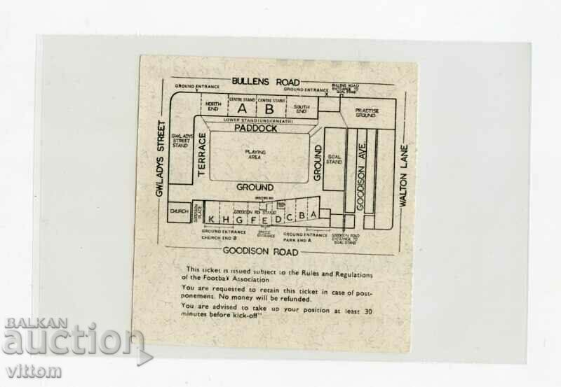Bilet fotbal Bulgaria-Brazilia Cupa Mondială 1966 Anglia Gundy cu preț 250.00 BGN | € 127.82