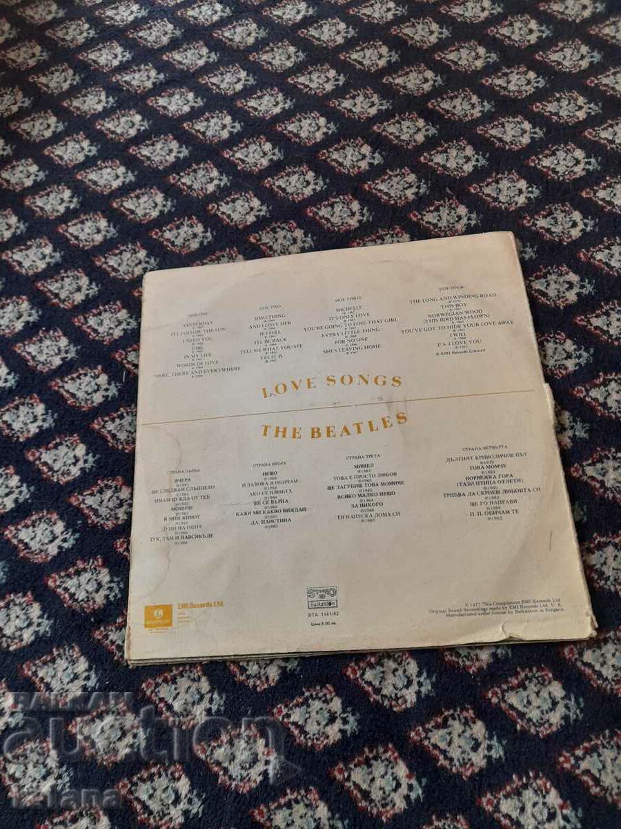 Auction  Beatles Love Songs gramophone record