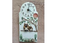 ❗Унилако красив стенен Часовник порцелан керамика Бухал ❗