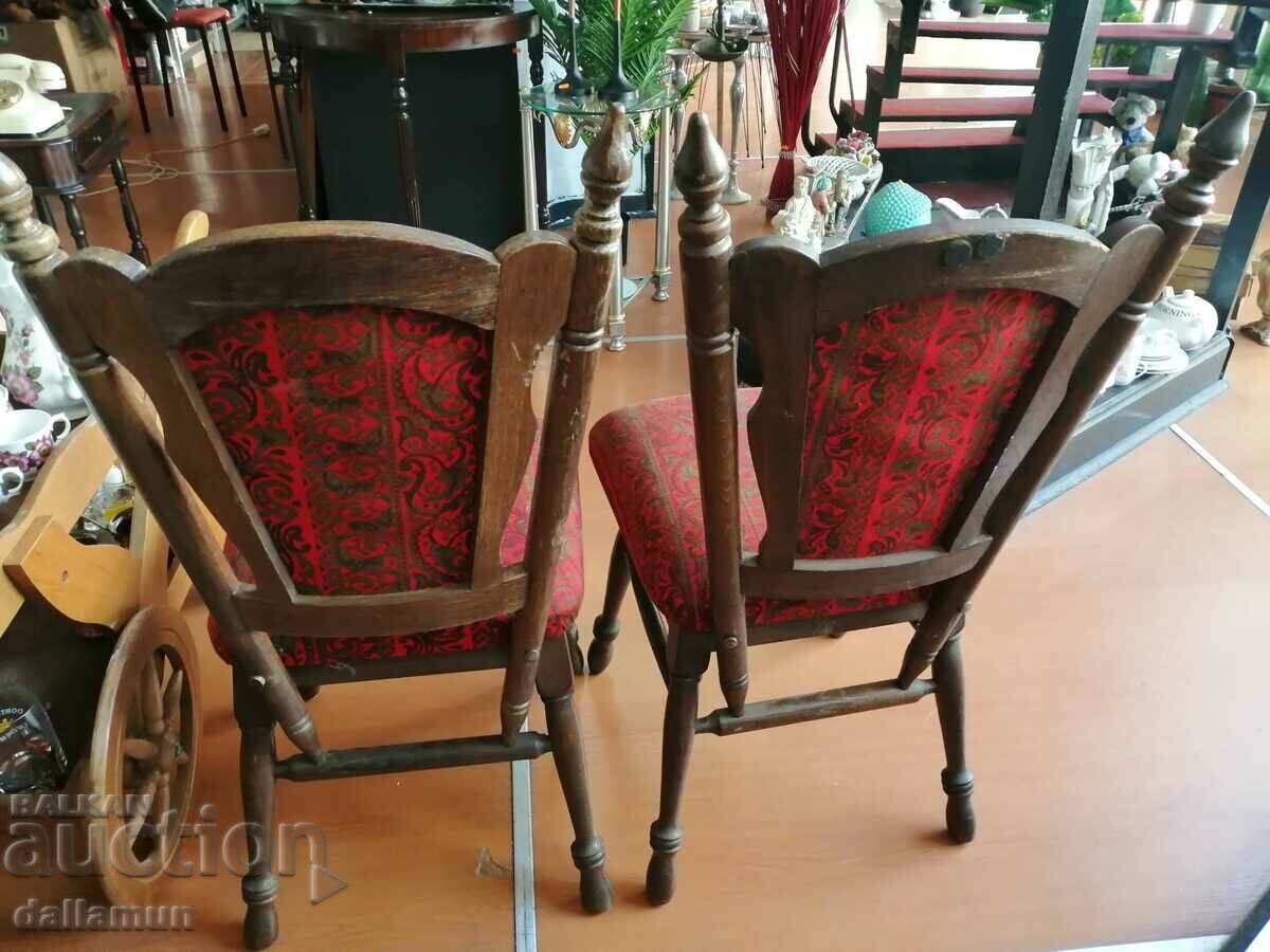 a pair of old wooden chairs - 5 a pair of old wooden chairs - 5