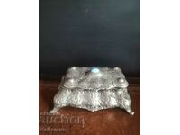 old silver plated jewelry box