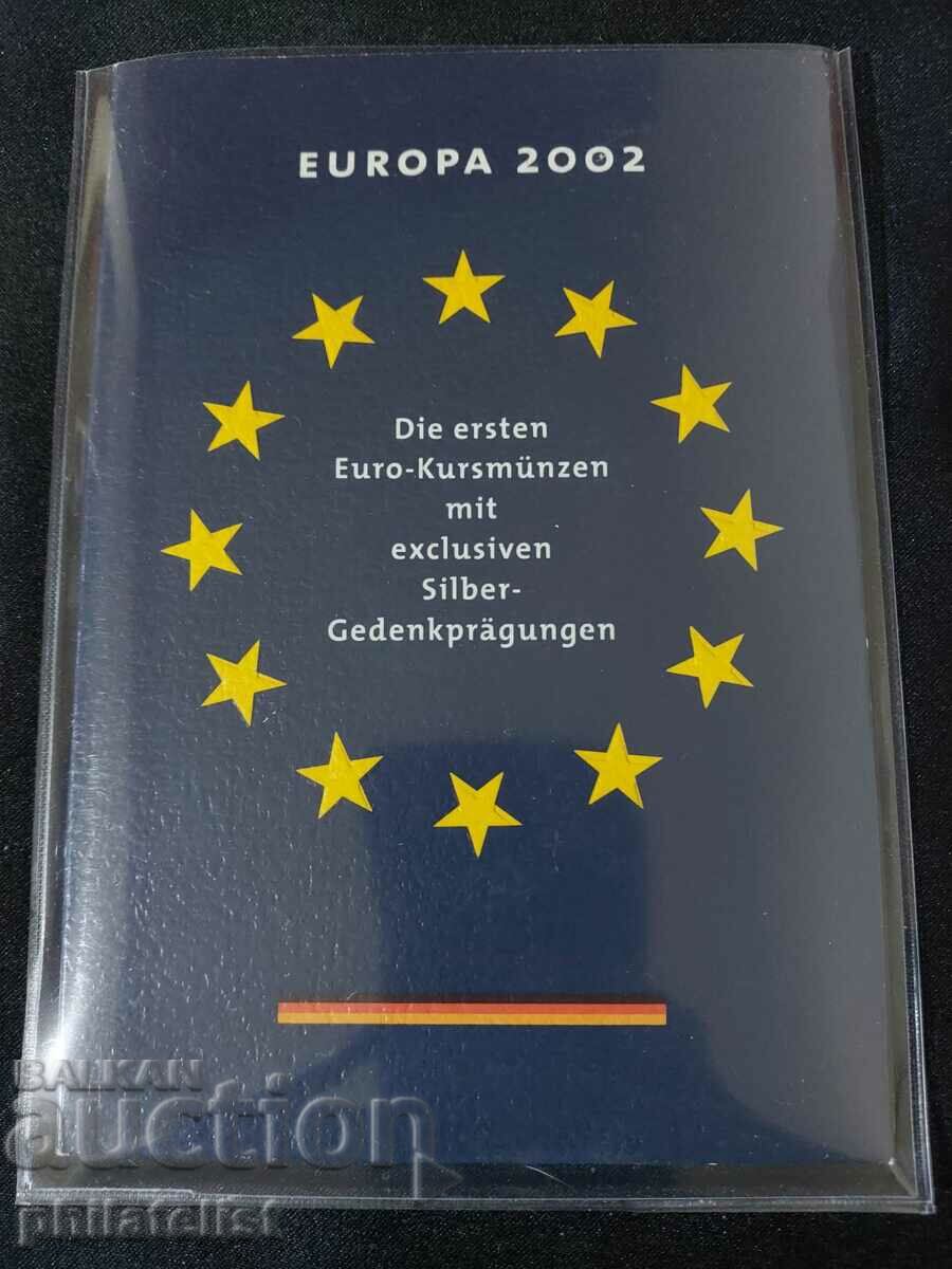 Германия 2002 - Евро сет , 8 монети