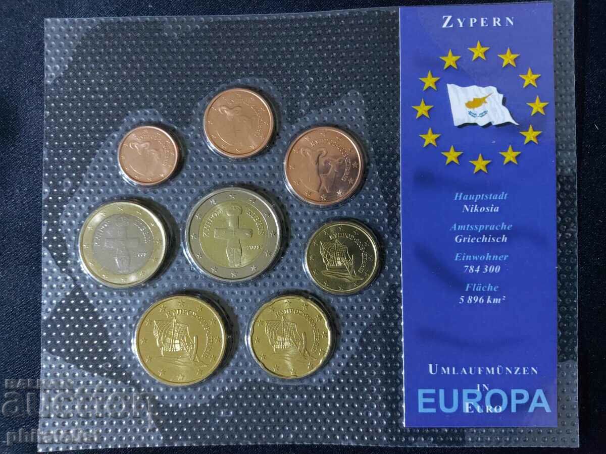 Κύπρος 2008 - Euro Set - ολοκληρωμένη σειρά από 1 σεντ έως 2 ευρώ