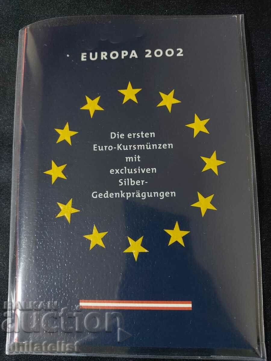 Αυστρία 2002 - Euro set ολοκληρωμένες σειρές από 1 σεντ έως 2 ευρώ