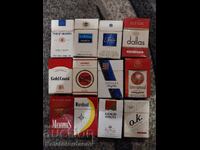 Old empty cigarette boxes for collection