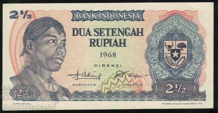 Ινδονησία 2 1/2 Rupiah 1968 Pick 103 Ref 9313