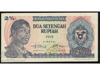 Indonesia 2 1/2 Rupiah 1968 Pick 103 Ref 9313