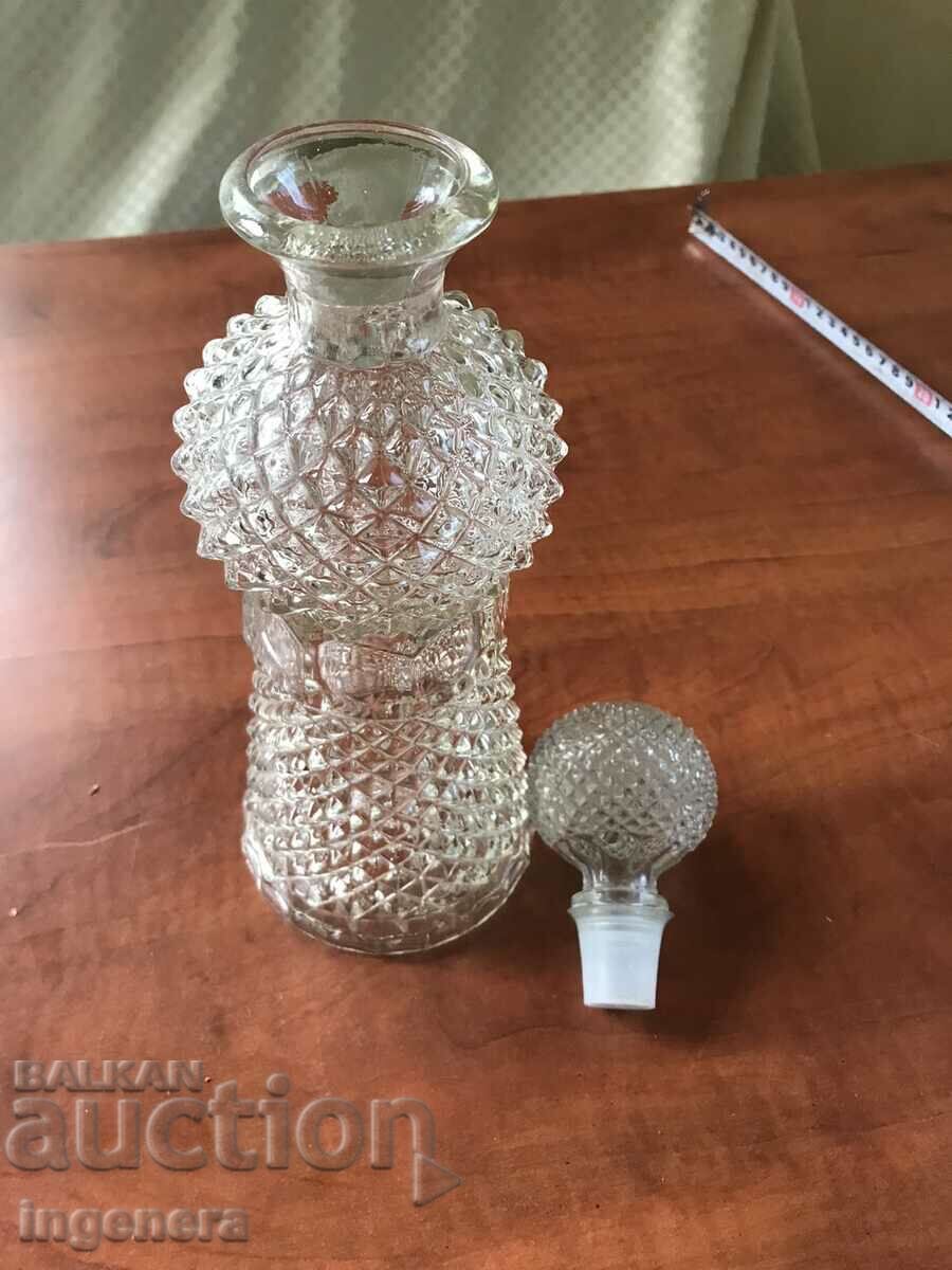 Delivery of BOTTLE POT BOTTLE CARAFE GLASS RELIEF THICK OF SOCA Delivery of BOTTLE POT BOTTLE CARAFE GLASS RELIEF THICK OF SOCA