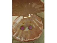 Sweet pink earrings in the seashell