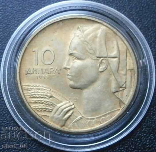 10 dinari 1955