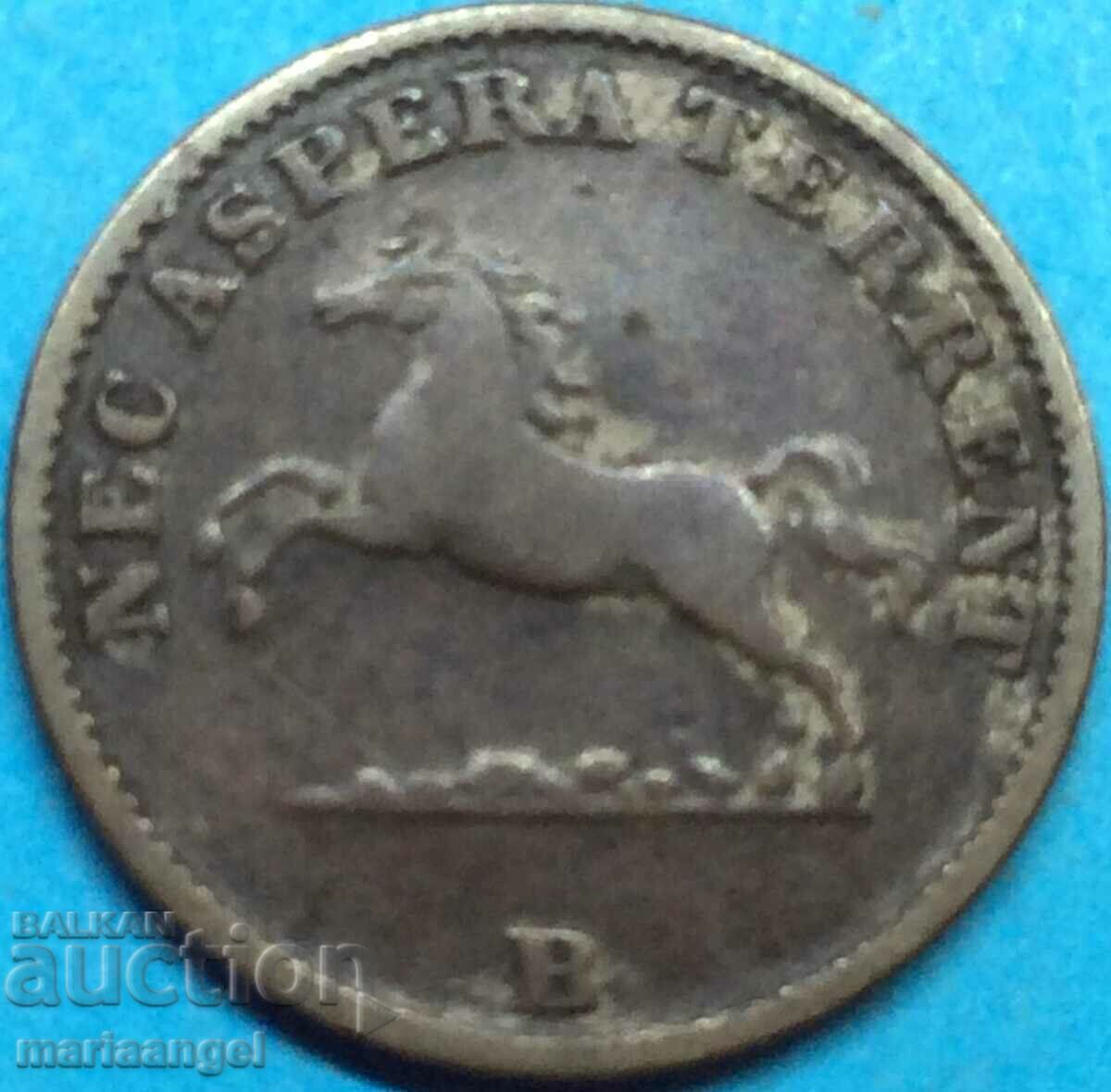 6 пфенига 1855 Германия Хановер сребро - рядка