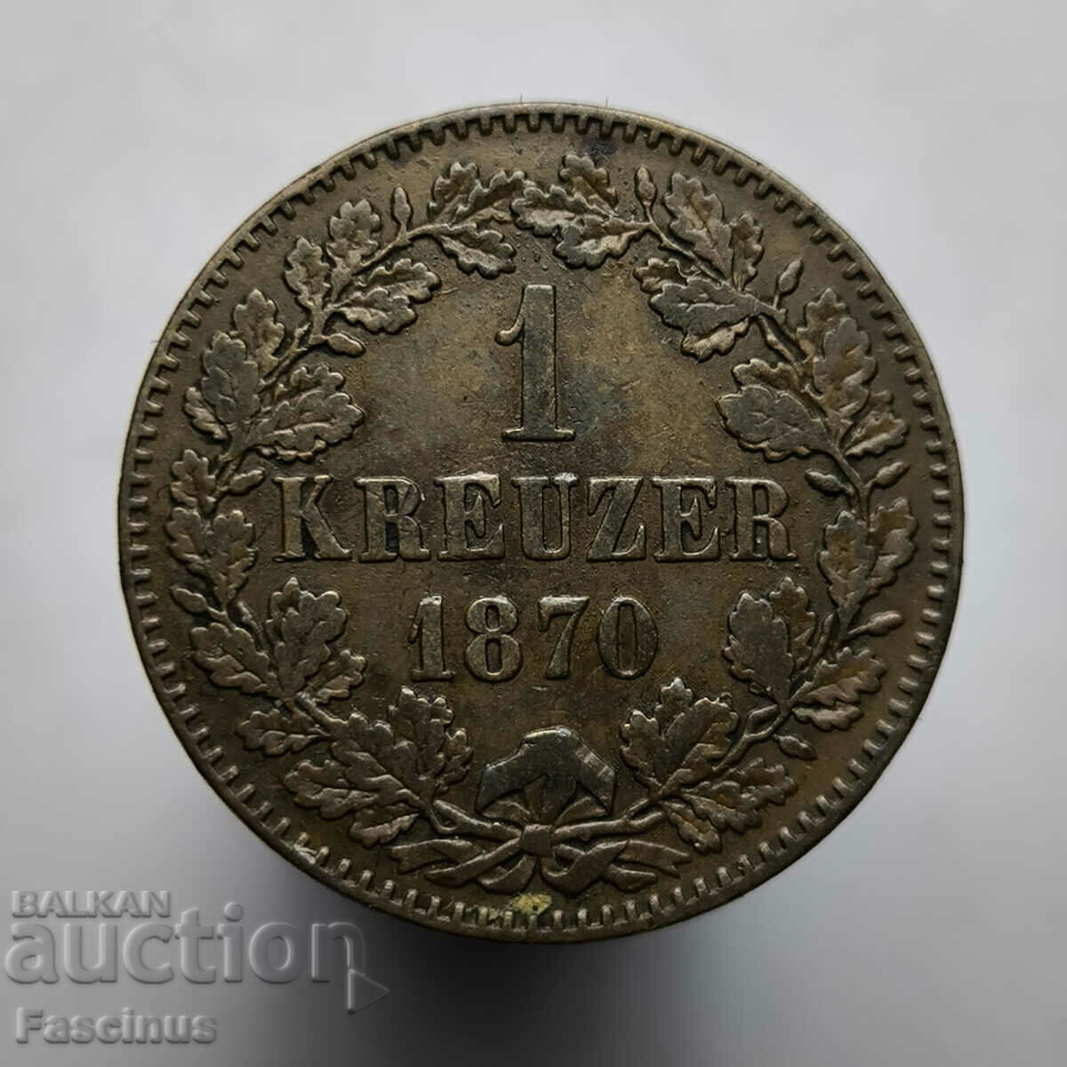 1 Kreuzer 1870 • Γερμανία/Μπάντεν • 21,7 χλστ. • 4,18 γρ.