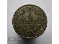 1 кройцер 1870 • Германия/Баден • 21,7 мм • 4,18 гр