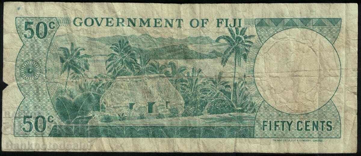 Fiji 50 cent 1971 QEII Pick 64 Ref A/1 385647 with price 25.00 BGN | € 12.78 Fiji 50 cent 1971 QEII Pick 64 Ref A/1 385647 with price 25.00 BGN | € 12.78