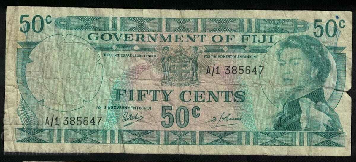 Fiji 50 cent 1971 QEII Pick 64 Ref A/1 385647