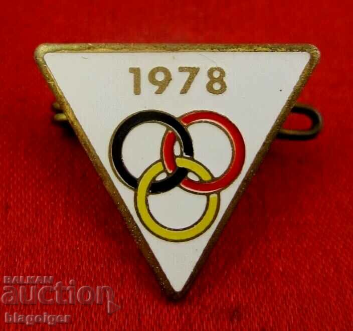 OLD BELGIUM BADGE-1978-OLYMPIC BADGE-ENAMEL with price 14.99 BGN | € 7.66
