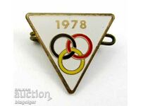 OLD BELGIUM BADGE-1978-OLYMPIC BADGE-ENAMEL