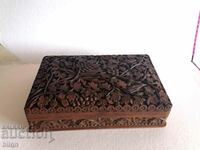 Great Old Wooden Box-Wood Carving