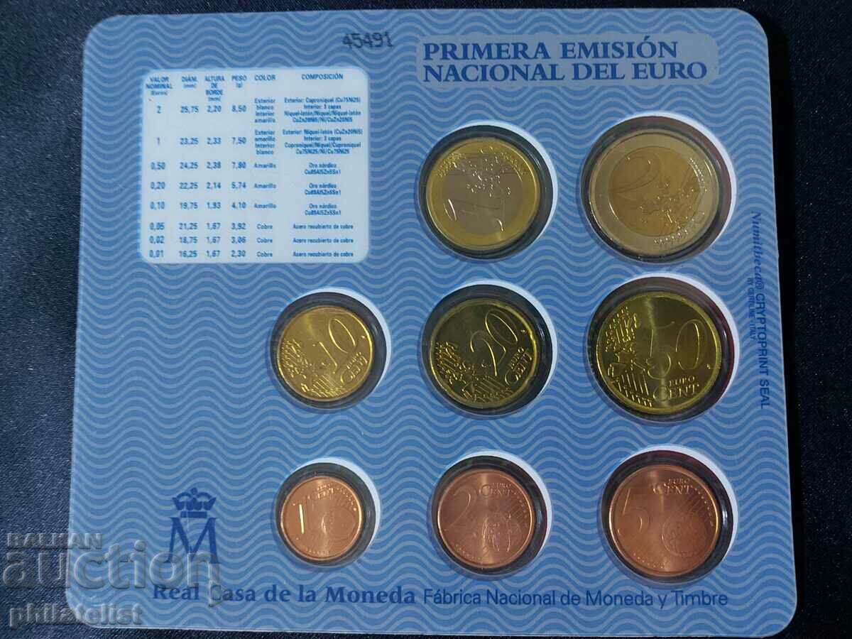 Auction Spain 2000 Complete bank euro set from 1 cent to 2 euros Auction Spain 2000 Complete bank euro set from 1 cent to 2 euros