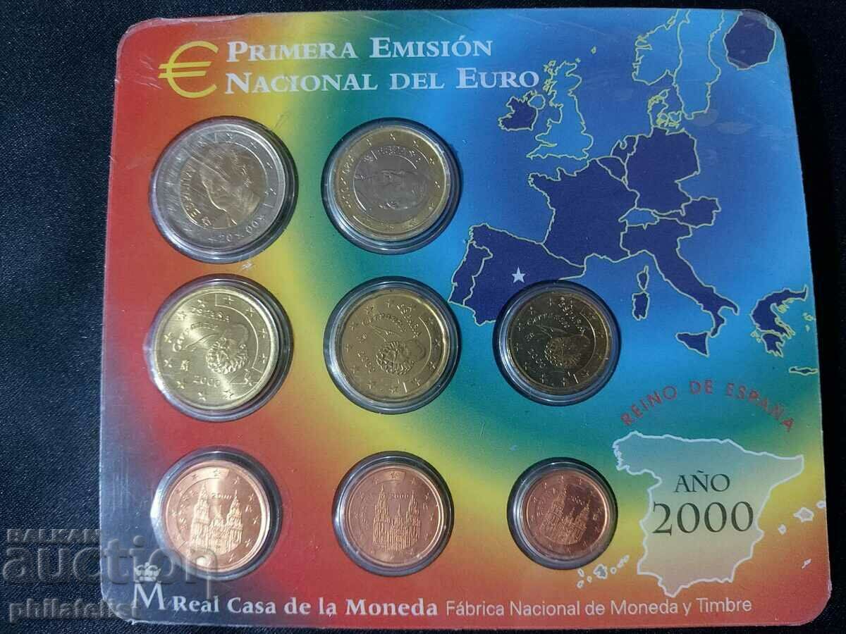 Spain 2000 Complete bank euro set from 1 cent to 2 euros with price 60.00 BGN | € 30.68 Spain 2000 Complete bank euro set from 1 cent to 2 euros with price 60.00 BGN | € 30.68