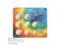 Spania 2000 Set complet de euro bancar de la 1 cent la 2 euro