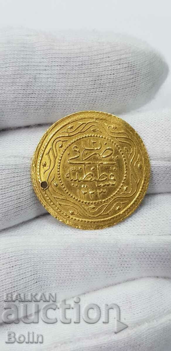 Monedă turcească de aur, otomană de mare carate