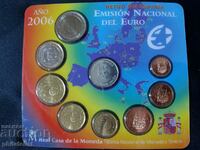 Ισπανία 2006 τραπεζικό ευρώ σετ από 1 σεντ σε 2 ευρώ + μετάλλιο BU