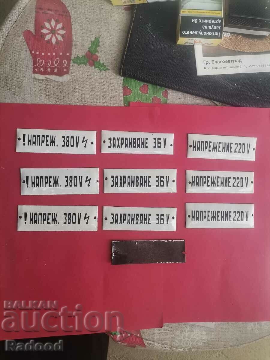 Auction Enamel plates 9 pieces Auction Enamel plates 9 pieces