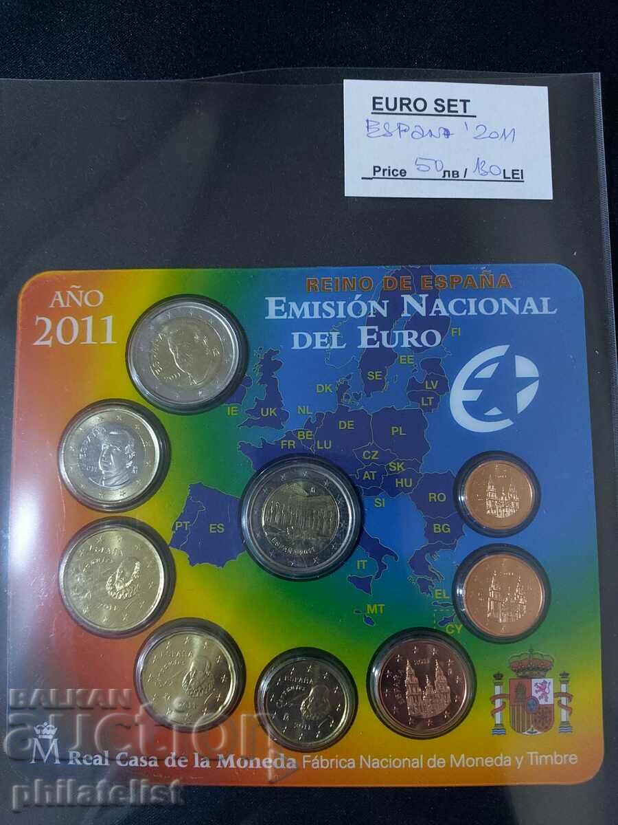Испания 2011 банков евро сет от 1 цент до 2 евро +2E Гранада