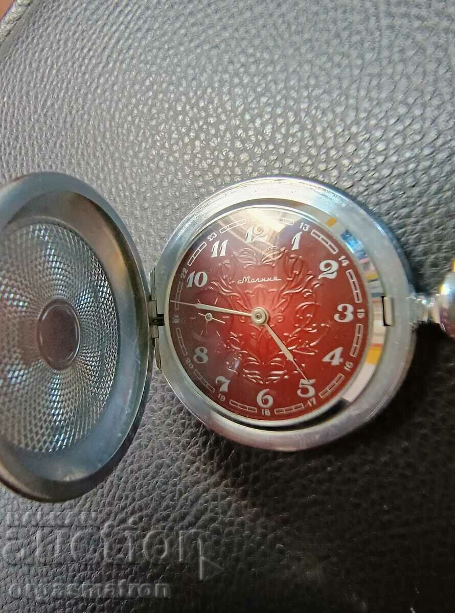 Perfect Pocket Watch Zipper with cover Made in the USSR - 6