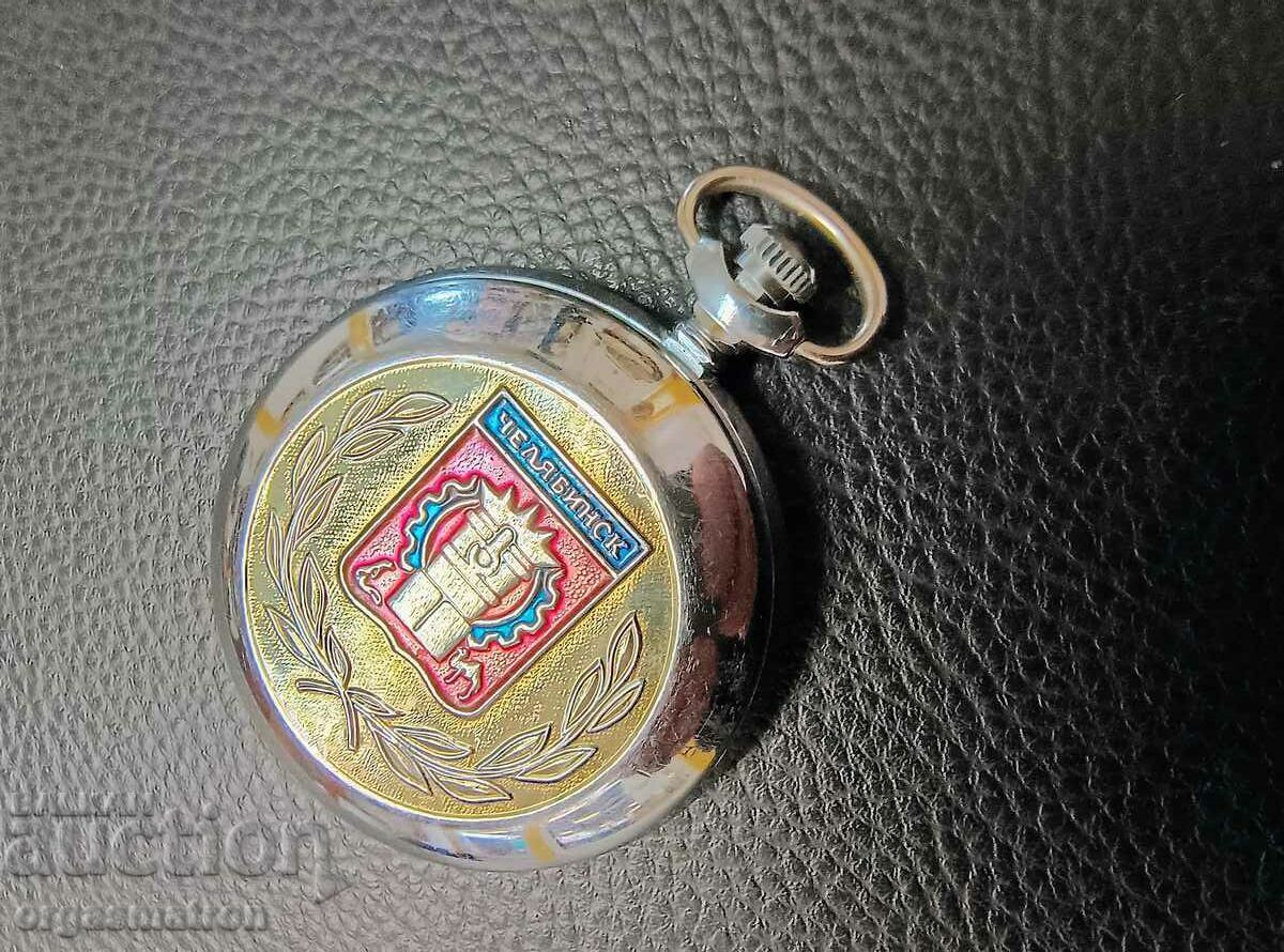 Перфектен Джобен Часовник Молния с капак Сделано в СССР