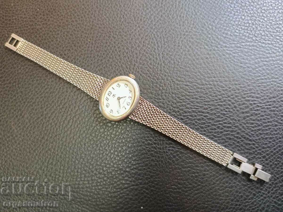 Auction Silver Ladies Mechanical Watch Working Auction Silver Ladies Mechanical Watch Working