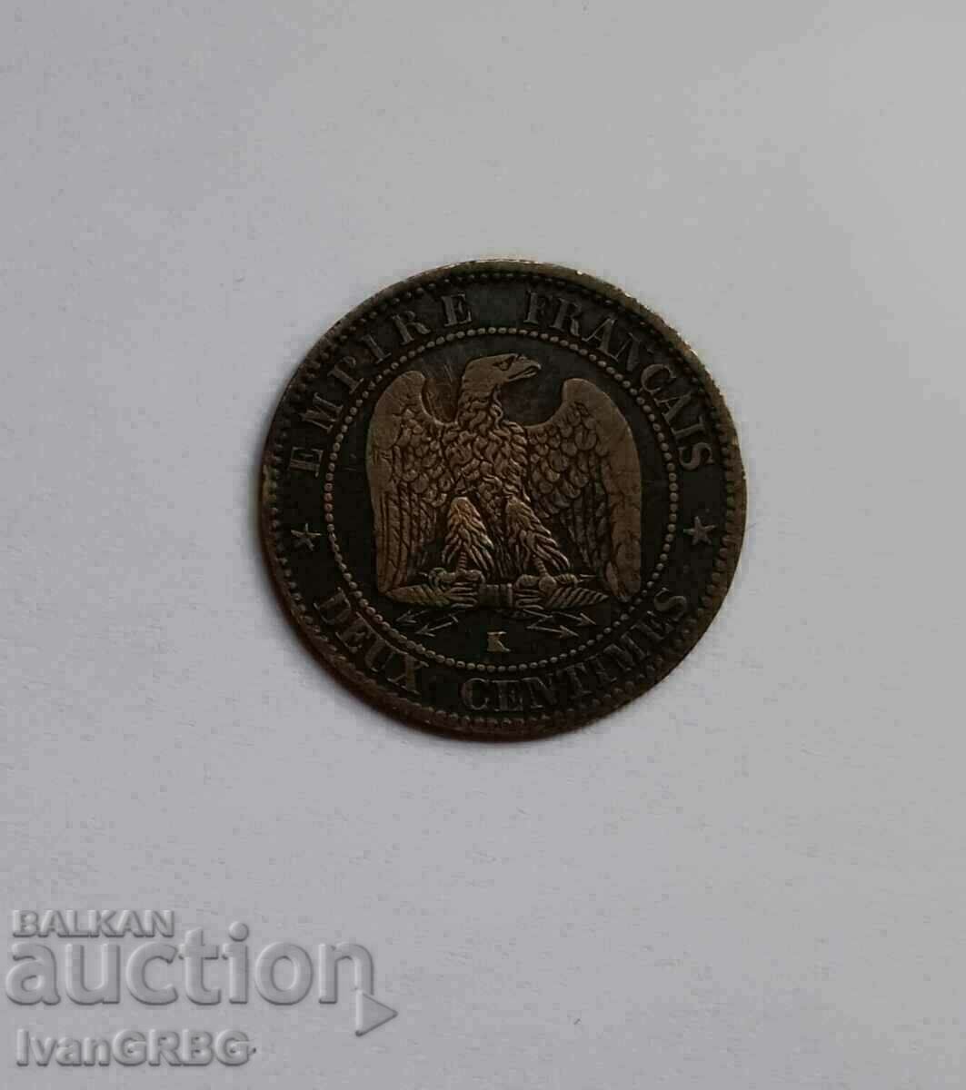 2 centimes 1861 France French coin 2 centimes France 1861 with price 16.00 BGN | € 8.18 2 centimes 1861 France French coin 2 centimes France 1861 with price 16.00 BGN | € 8.18