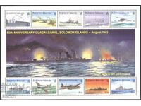 Clean stamps sheet Ships Aircraft 1992 from Solomon Islands