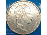 Austria 1 florin 1858 A - Vienna Franz Josef silver Patina