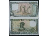 Lebanon Liban 250 Livres 1988 Pick 67 no 5