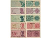 Indonezia 5 buc Set 1 la 50 Sen 1964 UNC nr