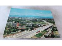 Postcard Sofia Iztok and Mladost neighborhoods 1973