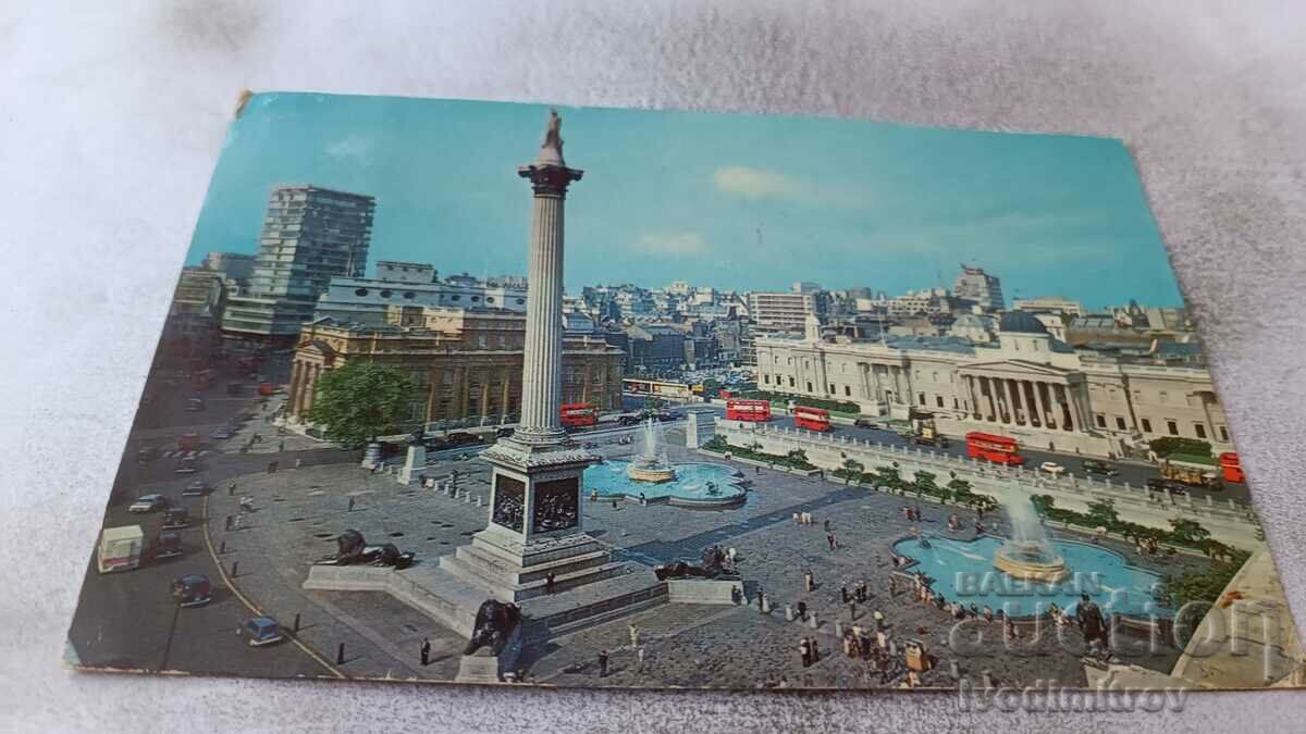 Καρτ ποστάλ London Trafalgar Square 1970