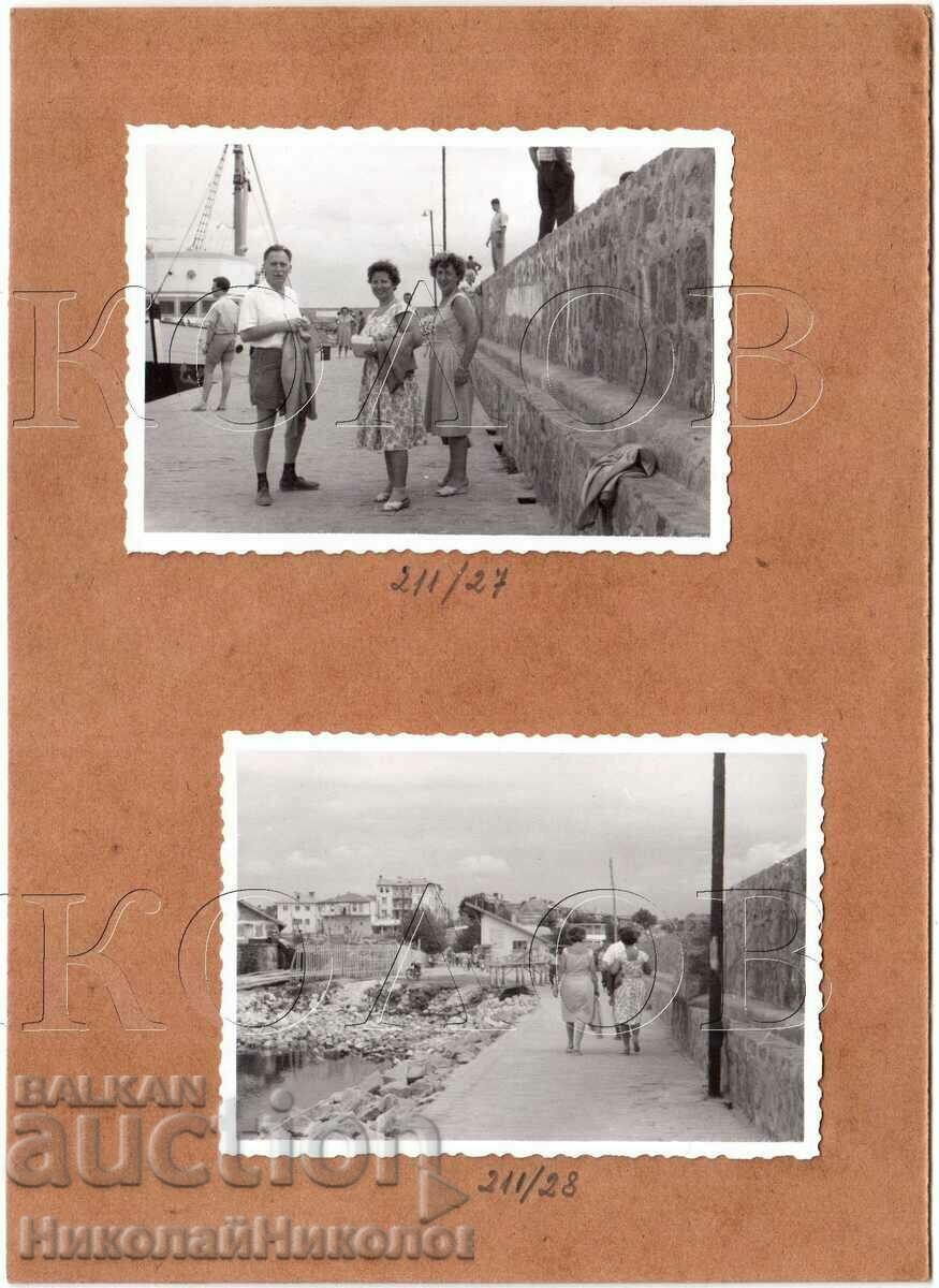 1962 4x FOTO MICI VECHI ZBURĂ PE MARE G850