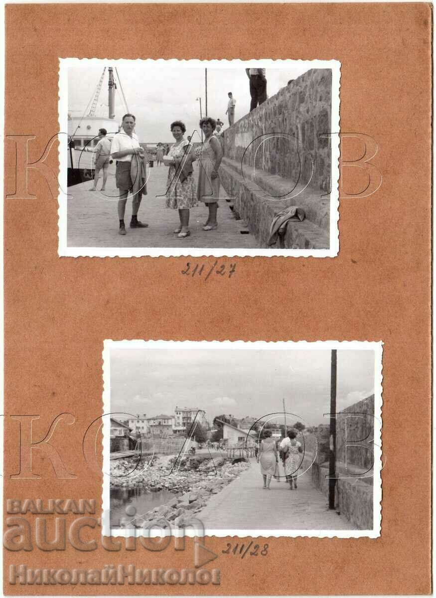 1962 4x FOTO MICI VECHI ZBURĂ PE MARE G850