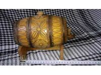 Decorative wooden barrel