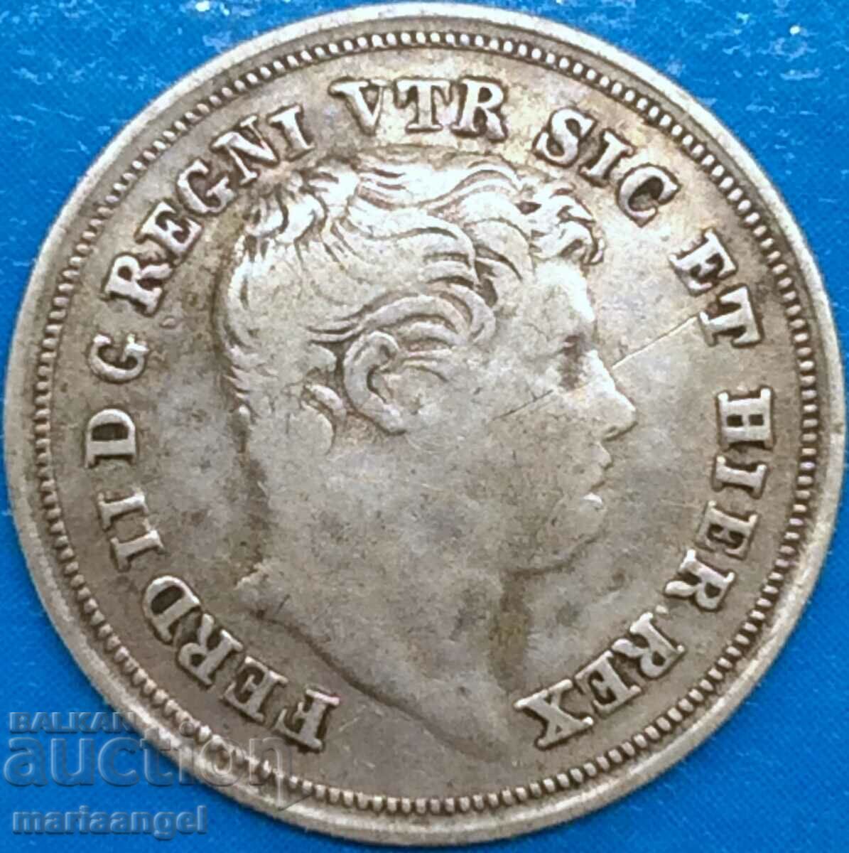 5 boabe 1836 Italia Regatul celor 2 Sicilii Ferdinand al II-lea