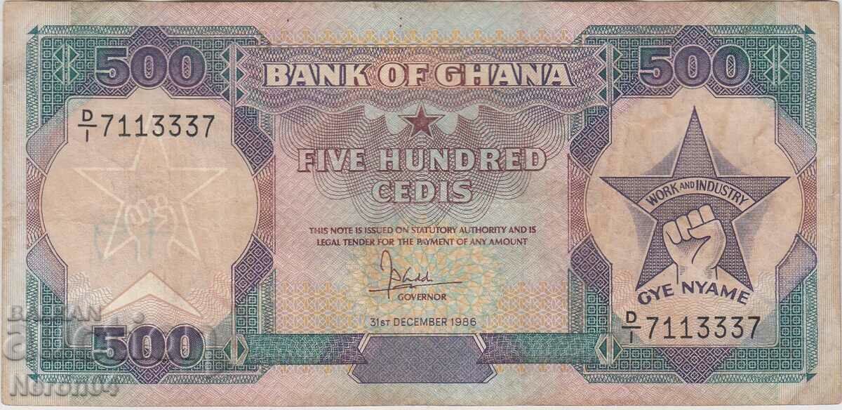 500 cedis 1986, Ghana