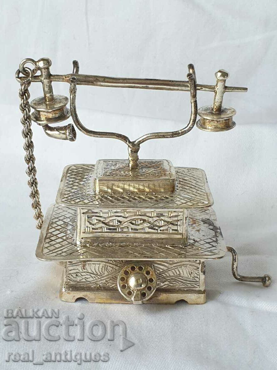 Сребърна миниатюра - Телефон