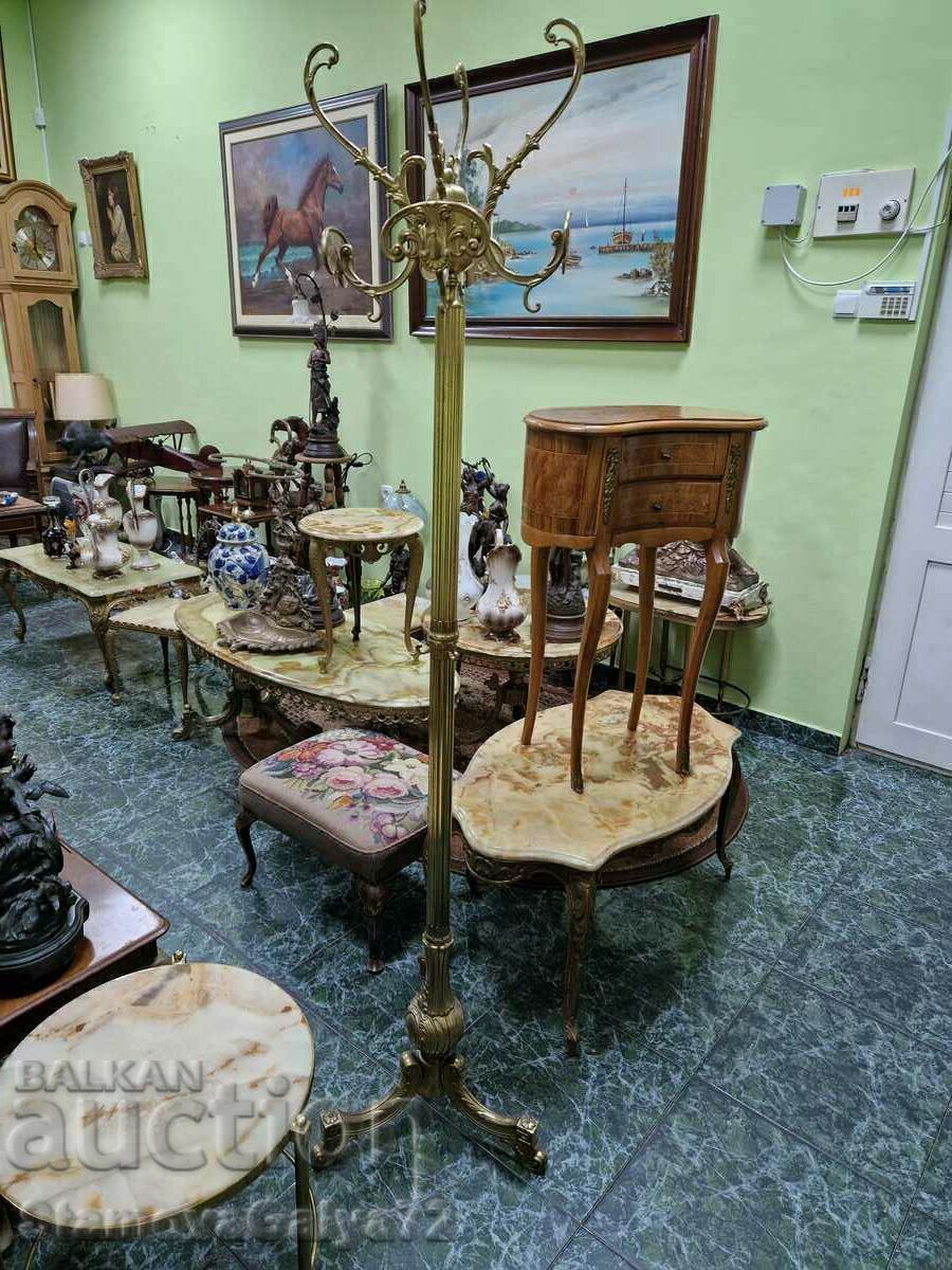 Auction  A lovely antique Belgian bronze coat hanger